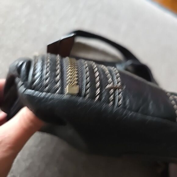 Fossil Morgan Handbag Traveler Pebble Black Topzip Leather Crossbody Messenger - Picture 6 of 16